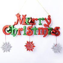 Christmas Alphabet Pendants Christmas Shop Windows Festival Placement New Year Hangings Red Green Shiny Pink Letters Card Hanging single
