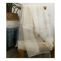 Wool Scarves Real Silk White Long Sunscreen Cape Natural Plant Dye Pure Vegetal Zza Dye High-end Printing And Dyeing Blue Indigo