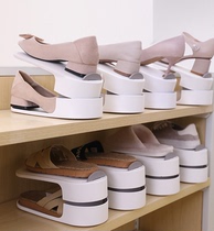 Japanese double-layer shoe rack adjustable shoe rack shoe cabinet space artifact double shoe support dormitory shoe storage artifact