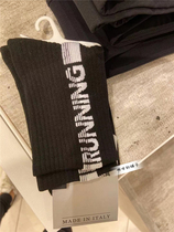 (Spot)Calzedonia womens black letter decoration sports socks simple and comfortable all-match womens socks