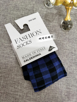 (Spot) Calzedonia ladies straight plaid socks casual fashion trend personality socks
