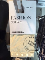 (Spot)calzedonia womens straight version of bright flash fluorescent flash willow nail bow decoration fashion socks