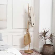 Simple coat rack floor-to-ceiling wrought iron hangers Modern minimalist home clothes rack living room bedroom ins