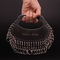 Stainless steel thickened key disc key plate with lobster buckle easy to take the hook buckle warehouse guesthouse Key plate card ring stringing ring