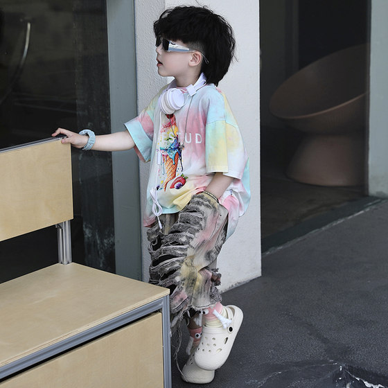Jimmy Mom Children's Clothing Summer Ice Cream New Summer Children's Macaron Color Tie-Dyeing Painted Short Sleeve T-shirt
Jimmy Mom Children's Clothing Summer Ice Cream New Summer Children's Macaron Color Tie-Dyeing Painted Short Sleeve T-shirt