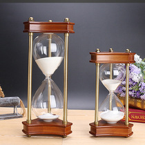 15 30 minutes glass crystal hourglass creative wooden time hourglass timer Handicraft ornaments