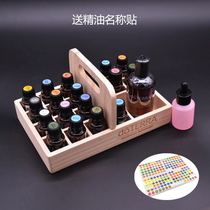New product has wood life 21 grid pine essential oil storage box wooden basket for convenient display can put coconut oil