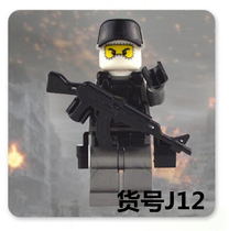 Building block doll item number J12 soft bomb eating chicken model pendant ornaments with the same section assembled and disassembled boy toy boy