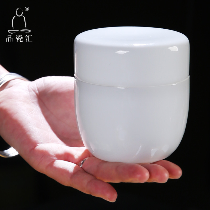 The Product dehua porcelain remit them thin body wake receives small caddy fixings store receives puer tea pot red ceramic POTS