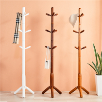 Solid Wood hanger floor bedroom household wood hanger living room vertical coat rack room hanging clothes rack