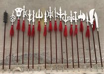 Martial art instruments Shap-like weapon suit wooden pole stainless steel rod manufacturer set to make film and TV prop Wu Pavilion furnishing