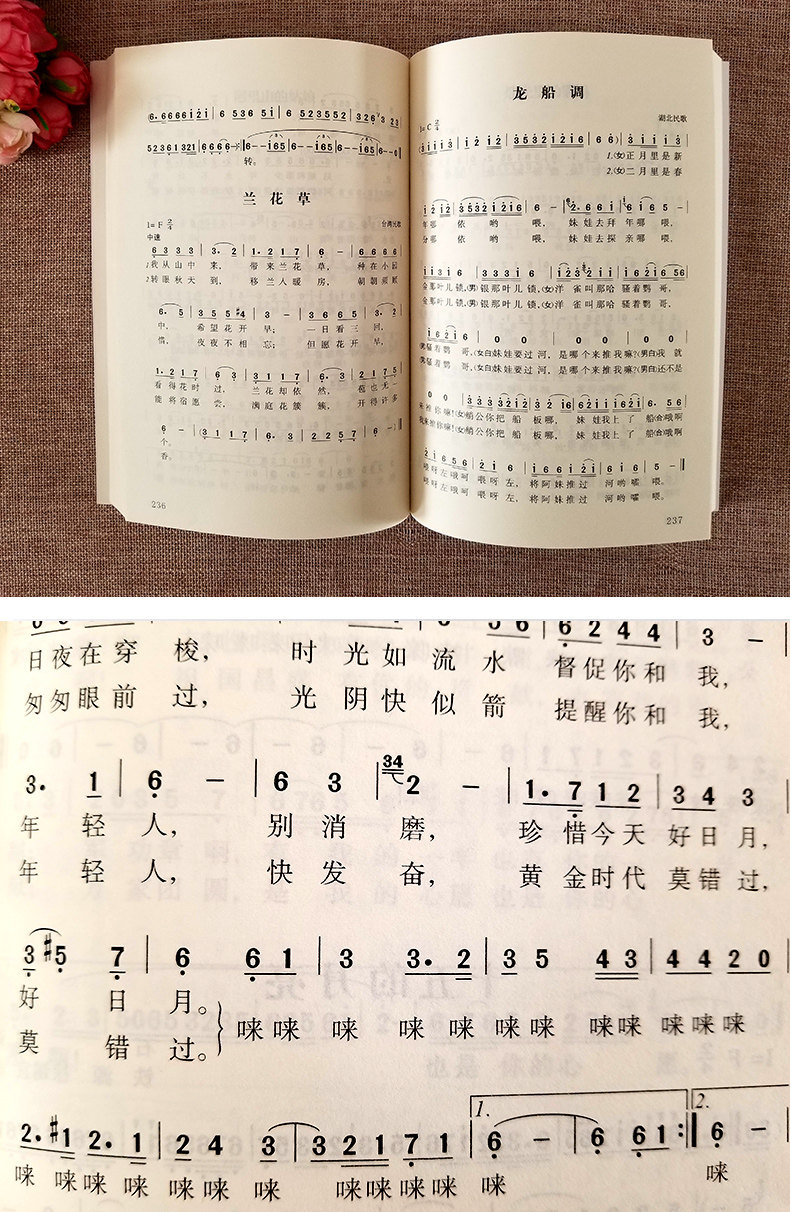 经典时代影视各族民歌抒情歌戏曲中老年自学练习合唱书籍_7折现价28元