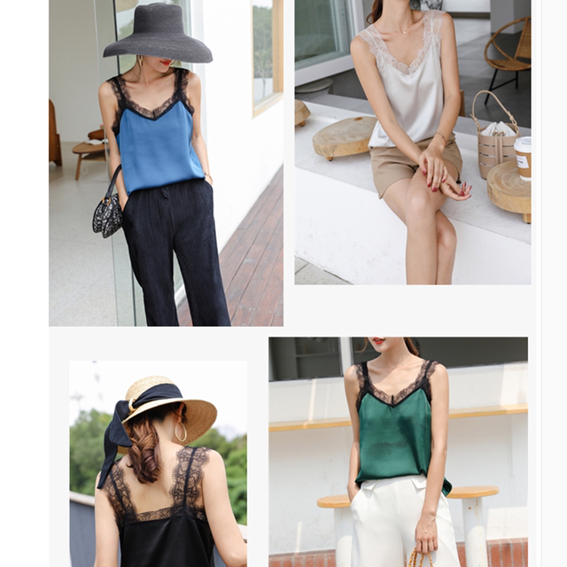 Summer women's camisole women's lace inner sleeveless top women's summer suit bottoming shirt outer wear sexy back beautiful