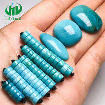 Hubei Shiyan natural raw ore turquoise net flower barrel beads round beads ring spacer with hand string bracelet loose beads