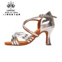 LDWDC Latin dance shoes female adult soft bottom abrasion resistant medium high heel professional art competition national standard new dance shoes
