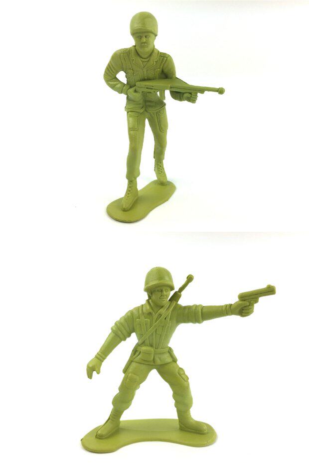 包邮二战美国10cm大兵仿真小兵人偶军人特大号士兵儿童玩具模型
