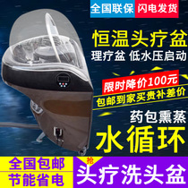 Head therapy wash bed fumigation wash basin with energy-saving water heater hair head therapy basin constant temperature tea hoop medicine beauty bed