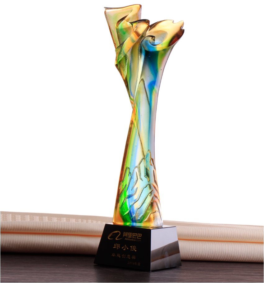 琉璃奖杯30周年庆典表彰大气十年企业年会奖杯定制员工表彰活动_7折