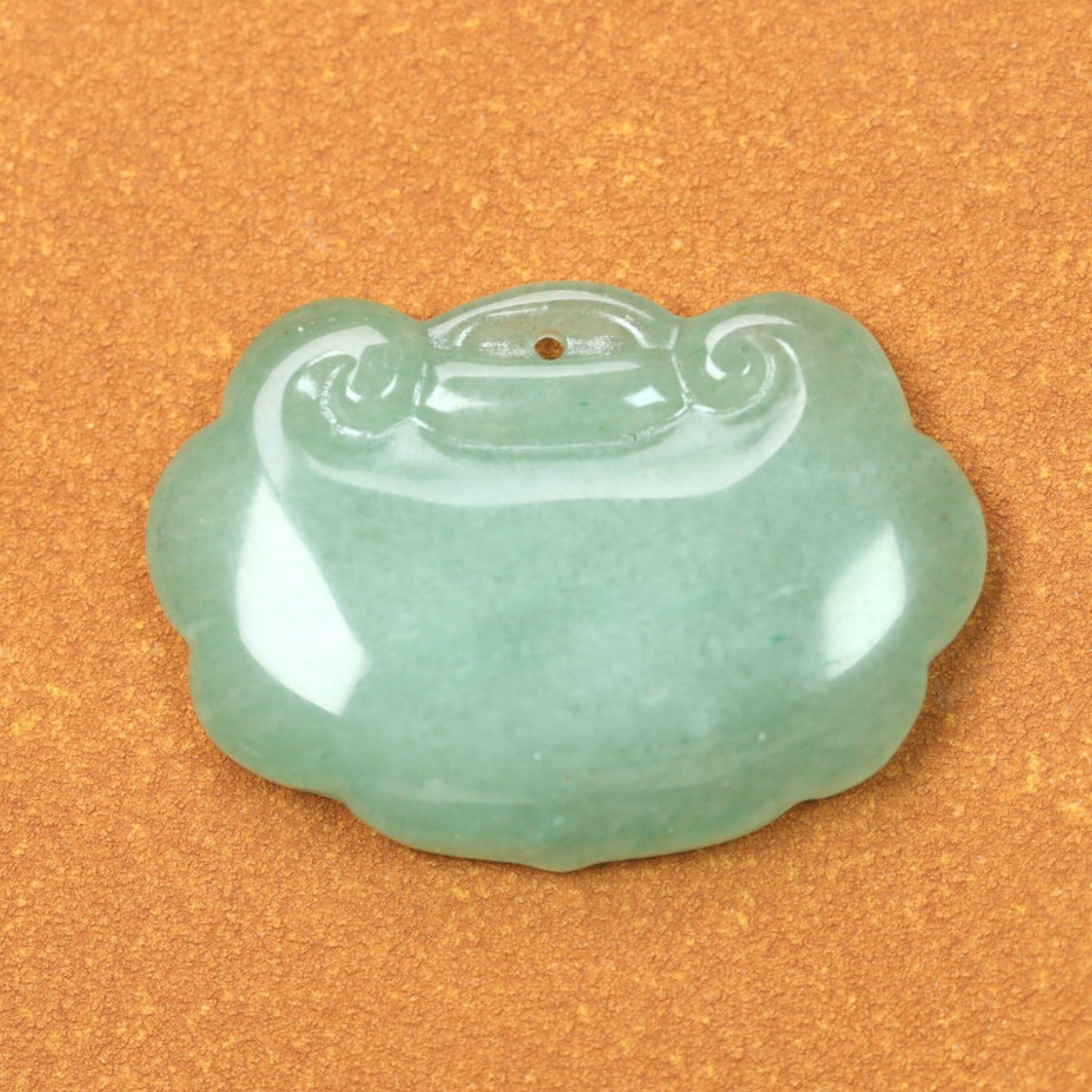 天然玉石东陵玉宝宝锁原矿原石长命富贵祥云锁diy项链玉佩吊坠y82