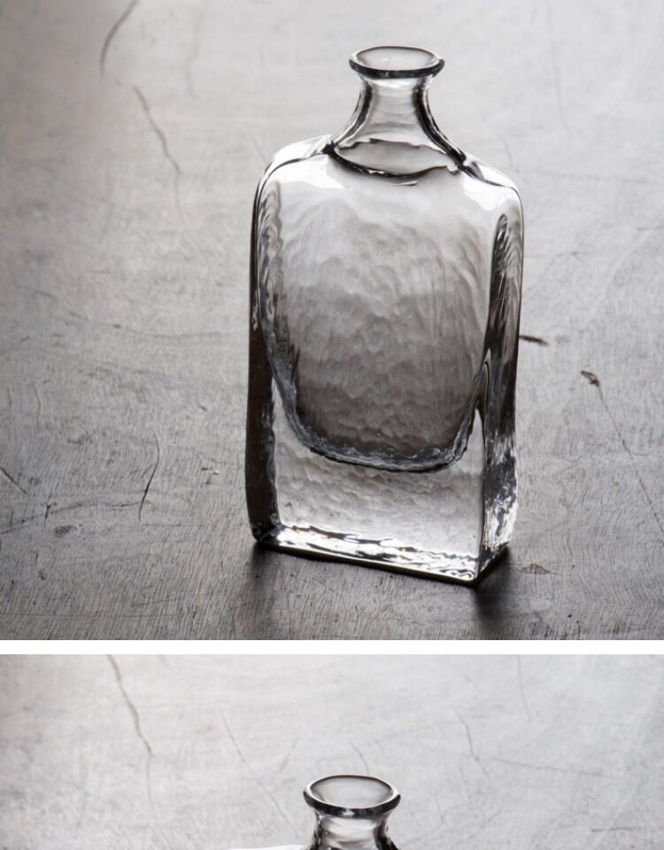 日本玻璃作家 西山芳浩 手工玻璃 角瓶方瓶 酒器 插花花器花瓶