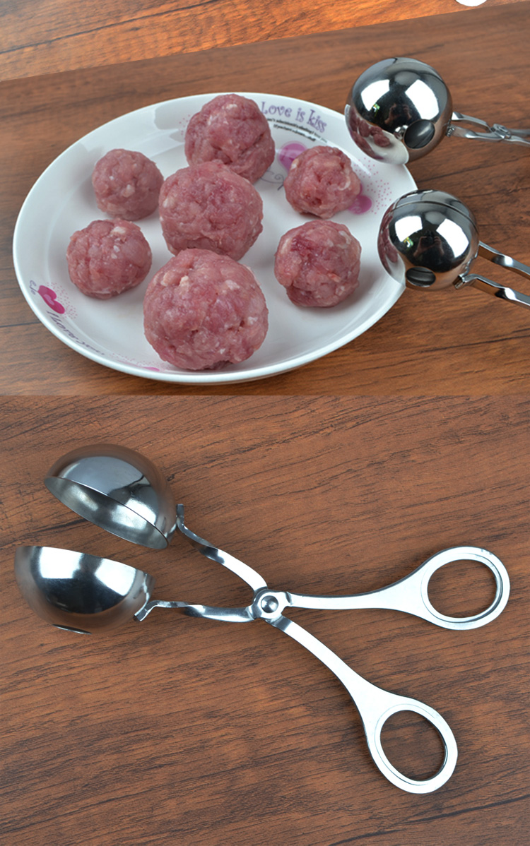 不锈钢肉丸子制作器做丸子厨房神器炸肉圆汆丸子小工具饭团夹模具_7折