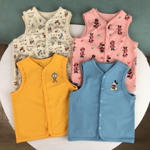 100-140 two-piece childrens pure cotton slim fit knitted waistcoat for male and female baby-sweatshirt waistcoat for children