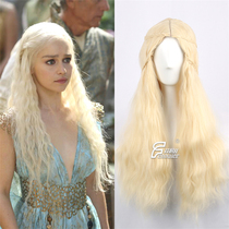 Finers Game of Thrones Game of Thrones Mother Mie Yellow Corn Blanc Queens Long Roll of Cos Cartoon Wig
