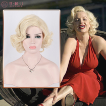Fennell Marilyn Monroe milk gold European and American female short curly cosplay womens wig spot