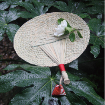 Flower House Liangfeng year-year calamus pure hand-woven summer hand fan elderly baby mosquito repellent cooling fan