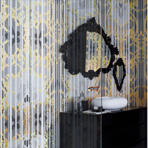 Crystal glass mirror mosaic puzzle parquet TV background wall sticker living room tile entrance building materials curtain map