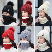 Hat female winter Korean tide Joker plus velvet warm Autumn Winter Riding Lady sweet and cute knitted wool hat