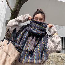 Scarf female autumn and winter Korean version of Joker Net red ins shawl dual use spring and autumn students thick warm long scarf