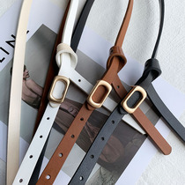 Japanese ins style literary simple black female belt female Korean fashion belt casual versatile belt