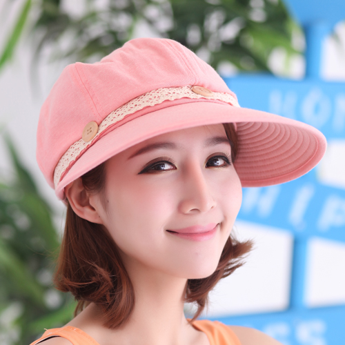 Hat Women's summer sunscreen hat Tide cap Visor Anti-UV visor Beach hat Folding baseball cap