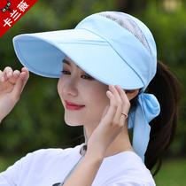 Sun hat female summer sunscreen breathable foldable outdoor riding hat beach Korean version of Joker Sun hat