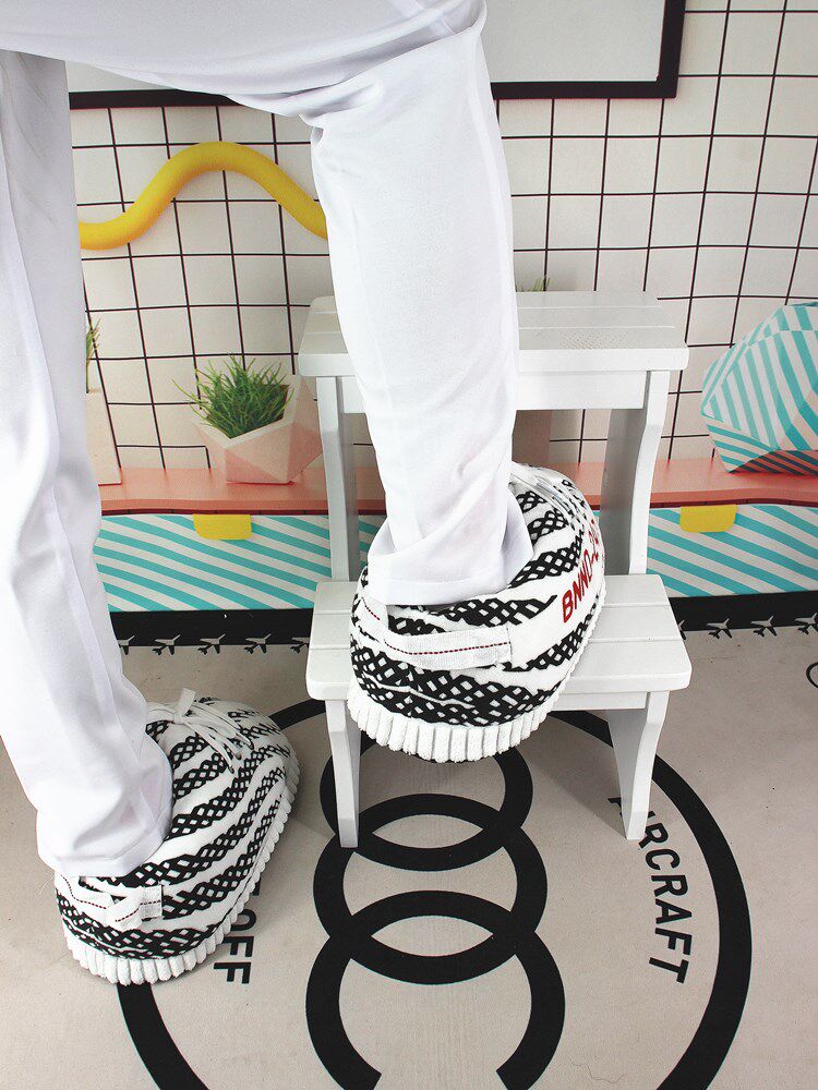 防水a锥恶搞椰子胖胖鞋大码包根保暖棉拖鞋家居卧室内地板毛毛鞋