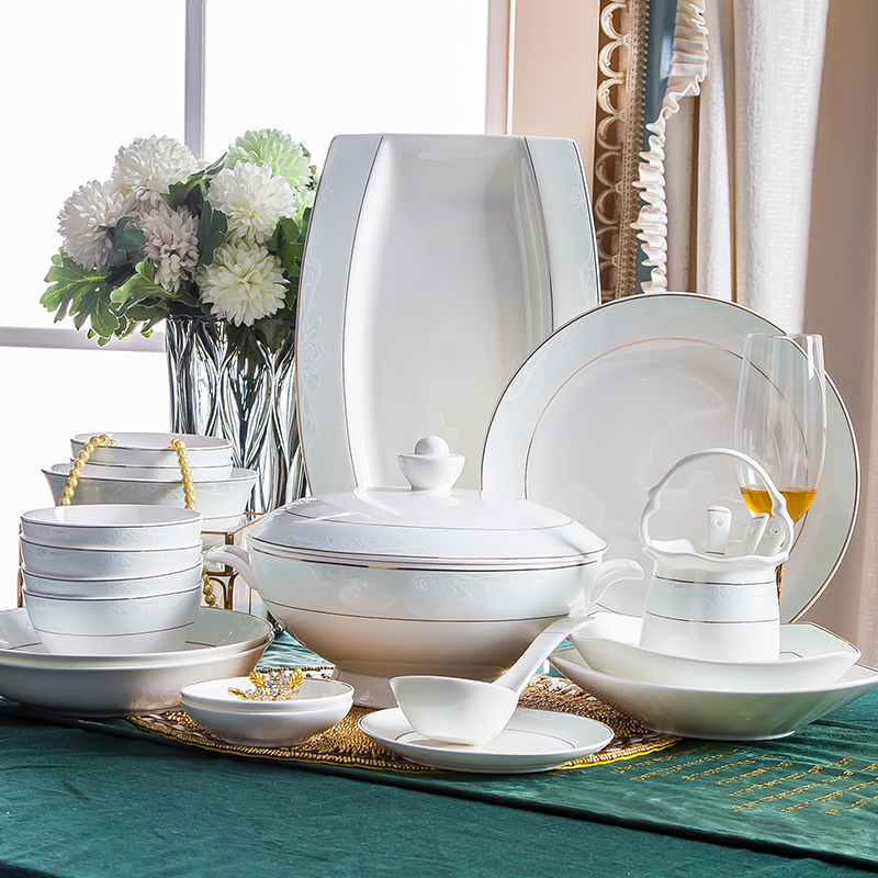 The rule of clearance! The dishes suit household contracted jingdezhen ceramic bowl ipads porcelain bowl chopsticks dishes Chinese style tableware