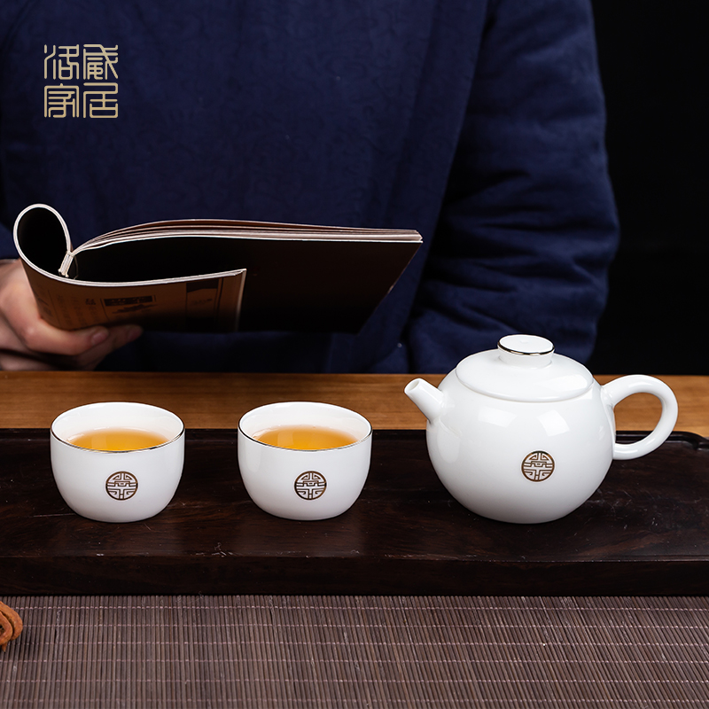 Touch the floor clearance 】 【 tea set suit household jingdezhen ceramic cups of a complete set of kung fu tea pot lid bowl