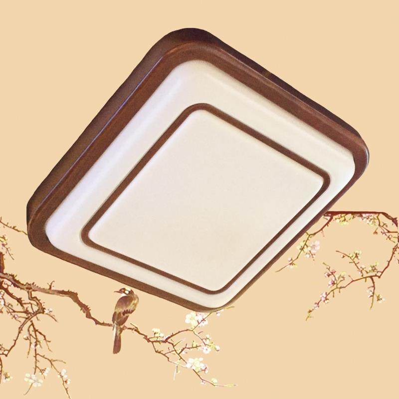 阿尼玛简约现代中式灯高档橡木亚克力卧室书房阳台过道led吸顶灯