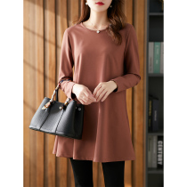 U Home loose long T-shirt 2021 Spring and Autumn New Korean doll shirt long sleeve base shirt autumn coat women
