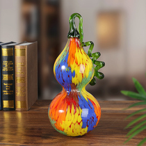 Glass Calabash Ornament Home Decoration Fulu Office Living Room Wine Cabinet Entrance Gate Opening House Moving House Gift