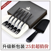 Birthday cake knife and fork plate set high-end tableware combination plate fork set disposable plate knife and fork set