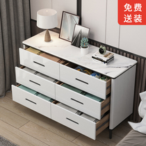 Cabinet of drawers simple modern lockers living room bedroom wall light luxury storage cabinet solid wood drawer style chest of drawers