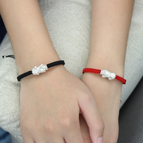 2021 new trend Picchu piciu leopard Bracelet Lovers pair a pair of long-distance crowdsourced gadgets men and women red rope silver