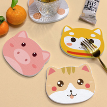 Cartoon tea coaster insulation mat table mat anti-scalding heat-resistant mat household dish mat bowl mat cup tea tray mat