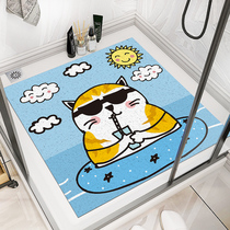 Square shower room bathroom non-slip Mat toilet toilet hollow foot pad household bath anti-drop ring mat