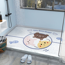 Cartoon bathroom non-slip mat childrens toilet toilet anti-drop mat shower room bath large size foot pad can be cut