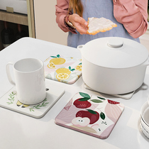Thermal insulation mat table mat anti-scalding heat-resistant pot mat household dish mat bowl mat diatom mud tea cup mat plate mat