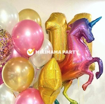 New Products Laser Rainbow Horse Baby Birthday Party Wedding Arrangement Decoration Gradient Color Balloon