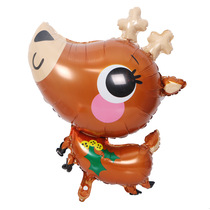 Christmas Party Decoration Venue Arrangement Small Deer Aluminum Foil Balloon Cartoon Walking Elk Aluminum Film Balloon